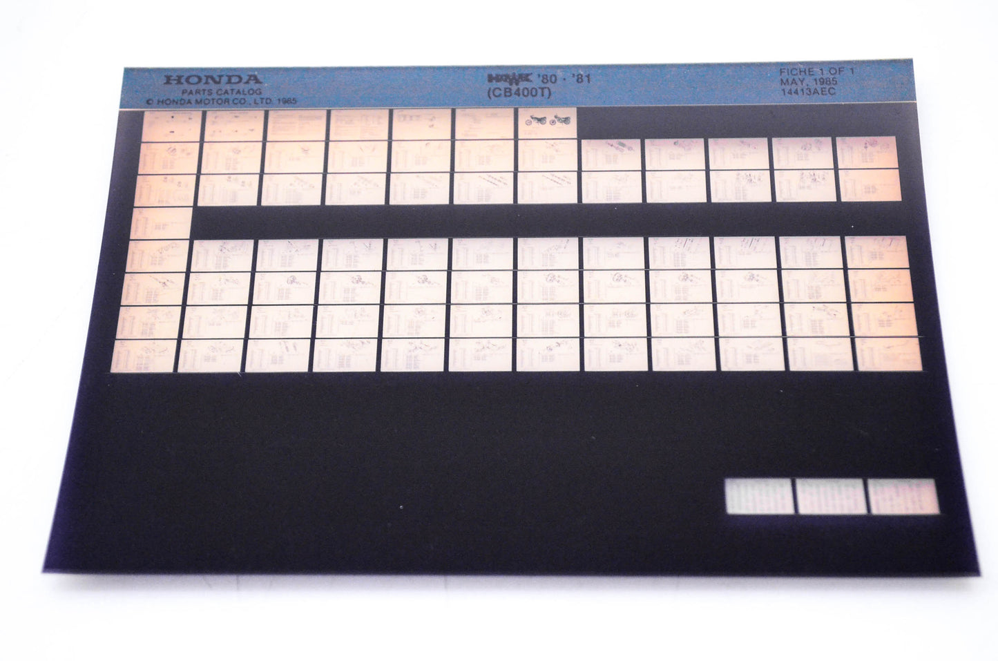 OEM Honda CB400T 1985/May '80 - '81 Hawk Parts Catalog Microfiche