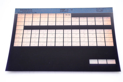 OEM Honda CB400T 1985/May '80 - '81 Hawk Parts Catalog Microfiche