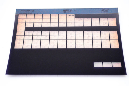 OEM Honda CB400T 1985/May '80 - '81 Hawk Parts Catalog Microfiche