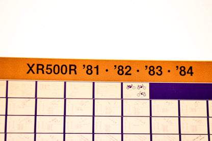 OEM Honda XR500R 1985/May '81 - '84 Parts Catalog Microfiche