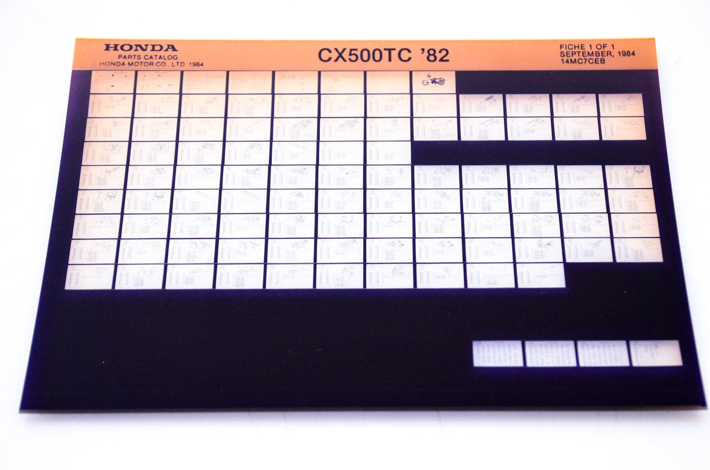 OEM Honda CX500TC 1984/September '82 Parts Catalog Microfiche