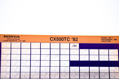 OEM Honda CX500TC 1984/September '82 Parts Catalog Microfiche