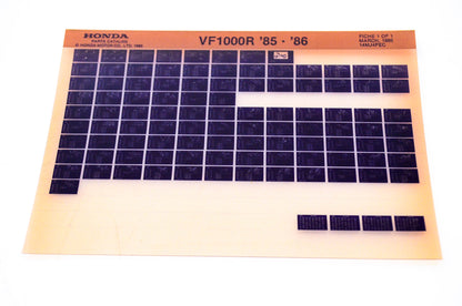 OEM Honda VF1000R 1986/March '85 - '86 Parts Catalog Microfiche