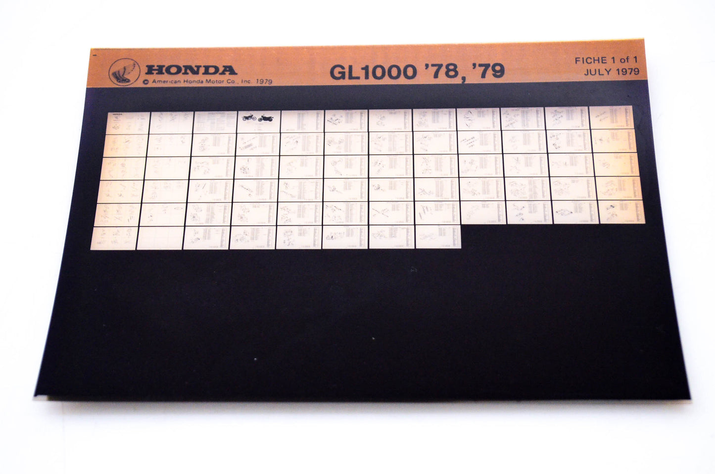 OEM Honda GL1000 1979/July '78 - '79 Parts Catalog Microfiche