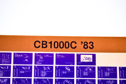 OEM Honda CB1000C 1986/May '83 Parts Catalog Microfiche