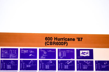 OEM Honda CBR600F 1986/December '87 600 Hurricane Parts Catalog Microfiche