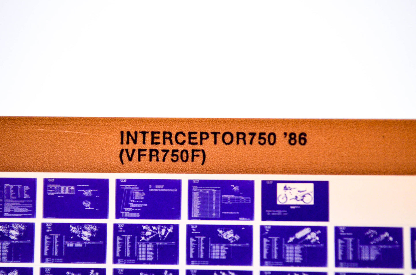 OEM Honda VFR750F 1986/July '86 Interceptor 750 Parts Catalog Microfiche