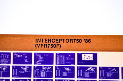 OEM Honda VFR750F 1986/July '86 Interceptor 750 Parts Catalog Microfiche