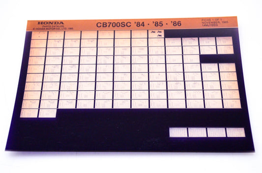 OEM Honda CB700SC 1985/November '84 - '86 Parts Catalog Microfiche