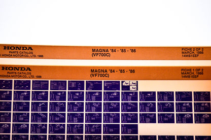 OEM Honda VF700C 1986/March '84 - '86 Magna Parts Catalog Microfiche