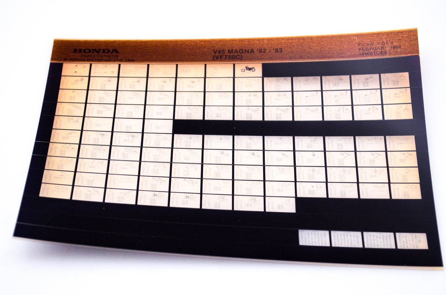 OEM Honda VF750C 1984/February '82 - '83 V45 Magna Parts Catalog Microfiche
