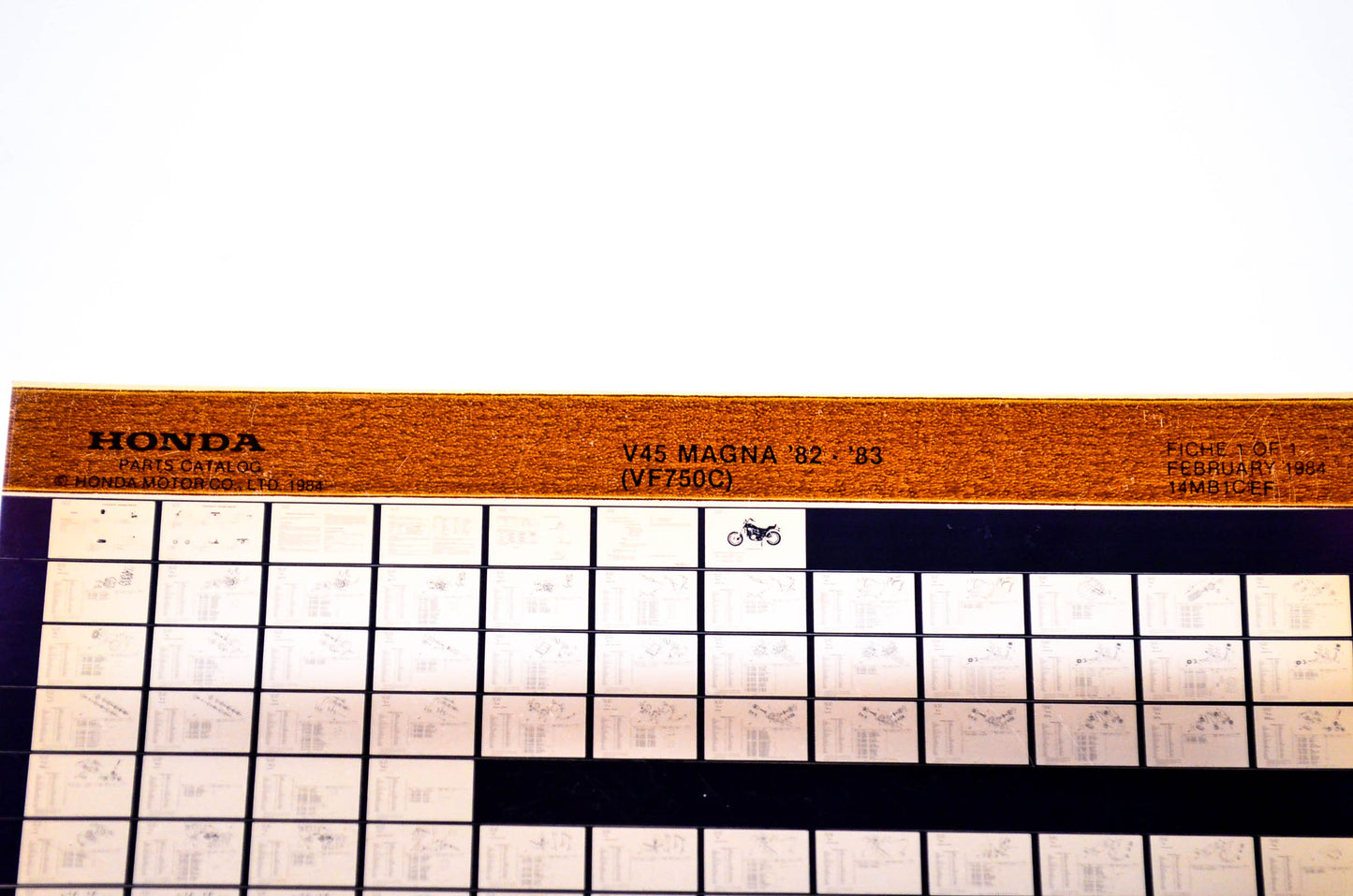 OEM Honda VF750C 1984/February '82 - '83 V45 Magna Parts Catalog Microfiche