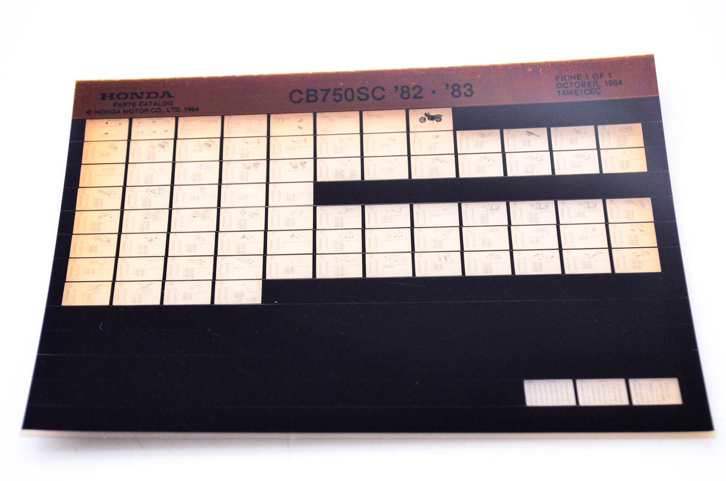 OEM Honda CB750SC 1984/October '82 - '83 Parts Catalog Microfiche