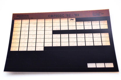 OEM Honda CB750SC 1984/October '82 - '83 Parts Catalog Microfiche