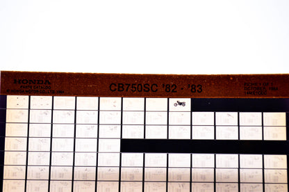 OEM Honda CB750SC 1984/October '82 - '83 Parts Catalog Microfiche