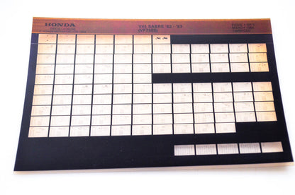 OEM Honda VF750S 1984/March '82 - '83 V45 Sabre Parts Catalog Microfiche