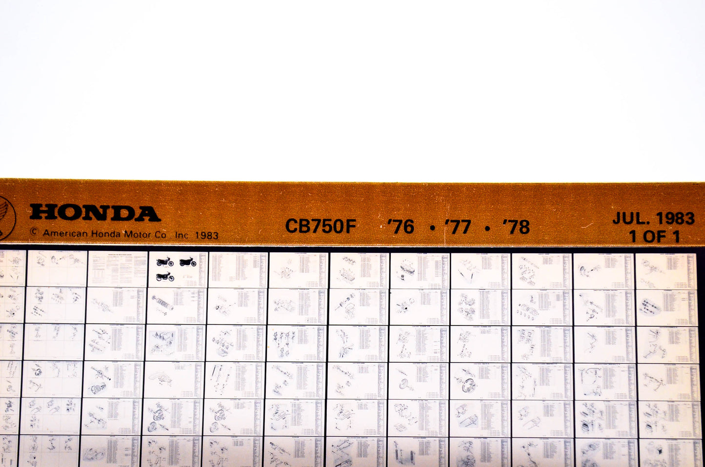 OEM Honda CB750 F 1983/July '76 - '78 Parts Catalog Microfiche
