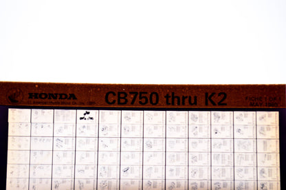 OEM Honda CB750 - K2 1980/May '80 Parts Catalog Microfiche