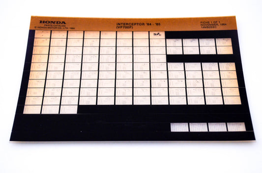 OEM Honda VF700F 1984/November '84 - '85 Interceptor Parts Catalog Microfiche
