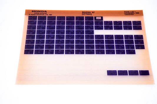 OEM Honda VF700 C 1986/November '87 Magna Parts Catalog Microfiche