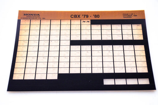 OEM Honda C B X 1984/October '79 - '80 Parts Catalog Microfiche