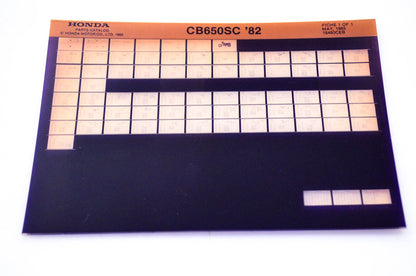 OEM Honda CB650SC 1985/May '82 Parts Catalog Microfiche