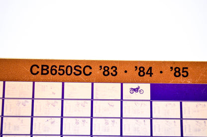 OEM Honda CB650 SC 1986/February '83 - '85 Parts Catalog Microfiche