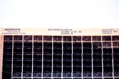 OEM Honda GL1200, GL1200I - A, GL1200L 1987/February '84 - '85 Gold Wing Parts Catalog Microfiche