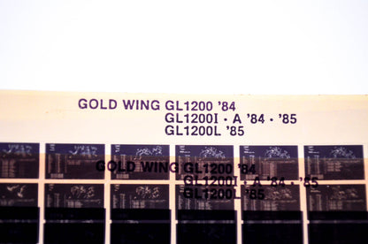 OEM Honda GL1200, GL1200I - A, GL1200L 1987/February '84 - '85 Gold Wing Parts Catalog Microfiche
