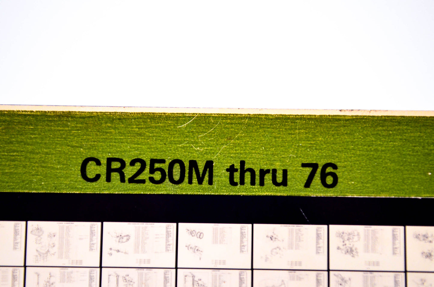 OEM Honda CR250M 1980/June '76 Parts Catalog Microfiche
