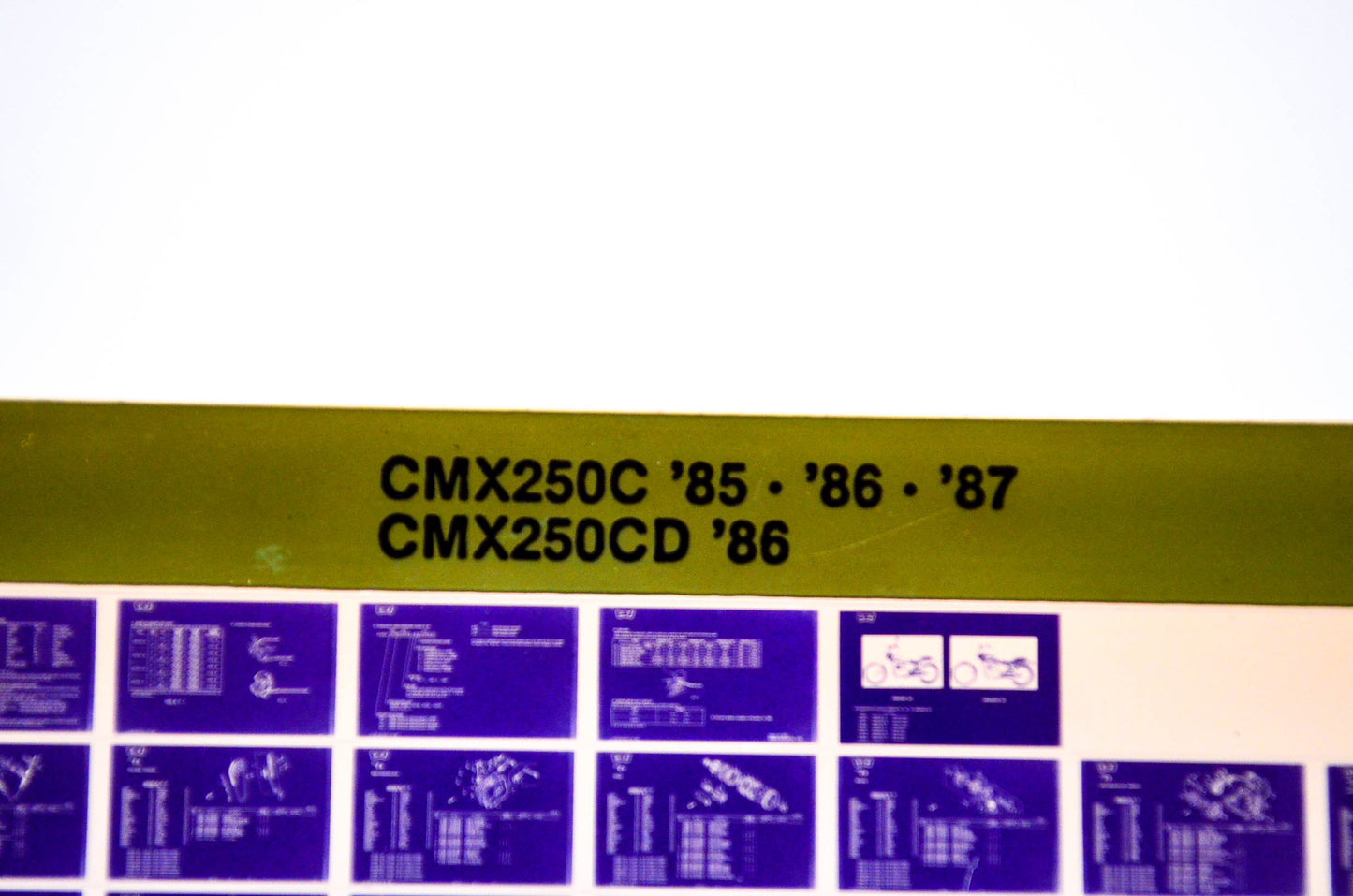 OEM Honda CMX250C, CMX250CD 1986/November '85 - '87 Parts Catalog Microfiche