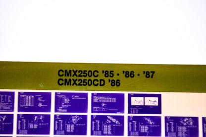 OEM Honda CMX250C, CMX250CD 1986/November '85 - '87 Parts Catalog Microfiche