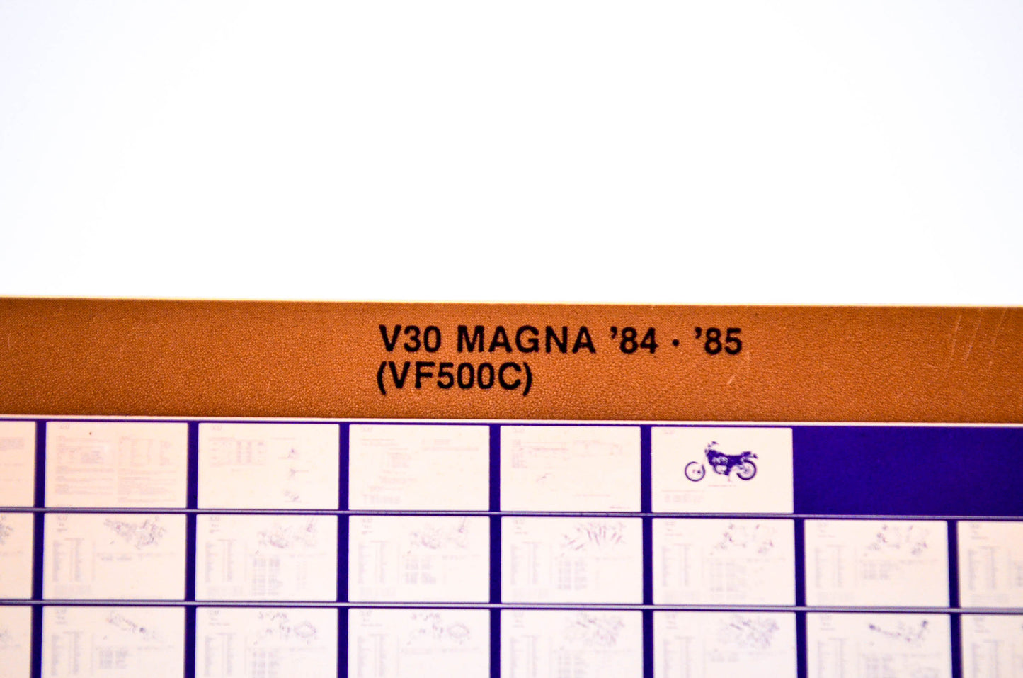 OEM Honda VF500C 1986/January '84 - '85 V30 Magna Parts Catalog Microfiche