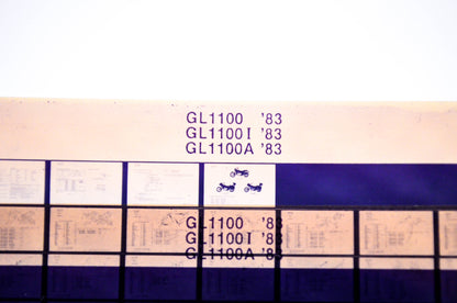 OEM Honda GL1100, GL1100I, GL1100A 1984/February '83 Parts Catalog Microfiche