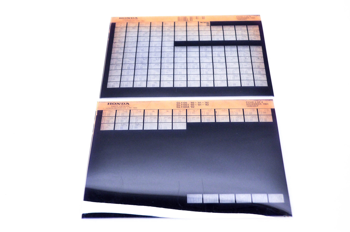 OEM Honda GL1100, GL1100 I, GL1100A 1984/November '80 - '82 Parts Catalog Microfiche