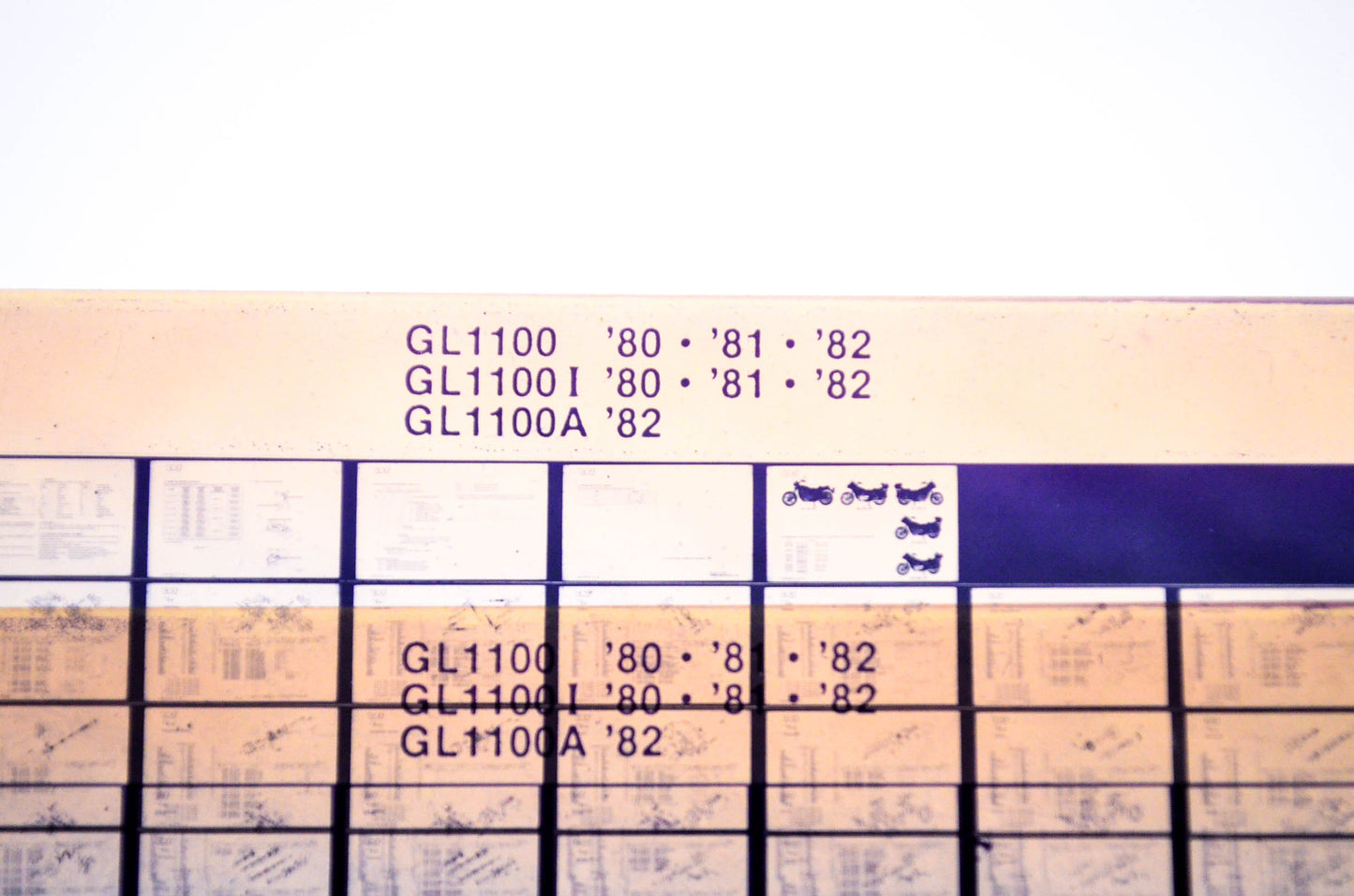 OEM Honda GL1100, GL1100 I, GL1100A 1984/November '80 - '82 Parts Catalog Microfiche