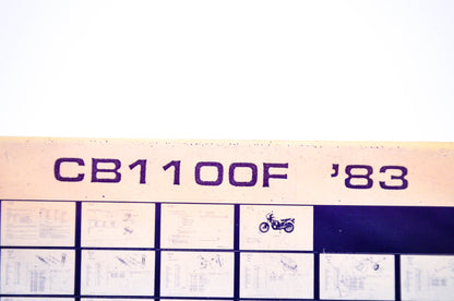 OEM Honda CB1100F 1984/January '83 Parts Catalog Microfiche