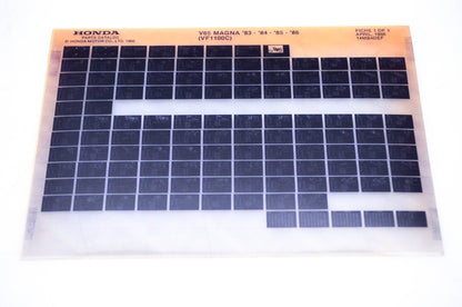 OEM Honda VF1100C 1986/April '83 - '86 V65 Magna Parts Catalog Microfiche