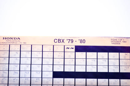 OEM Honda C B X 1984/October '79 - '80 Parts Catalog Microfiche