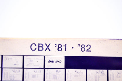 OEM Honda CBX 1984/April '81 - '82 Parts Catalog Microfiche