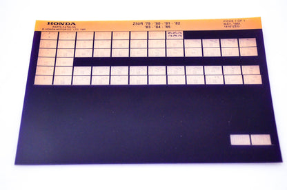 OEM Honda Z50R 1985/May '79 - '85 Parts Catalog Microfiche