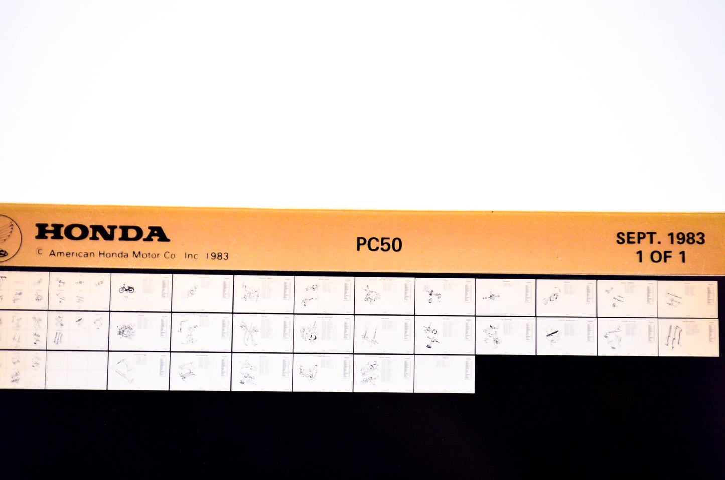 OEM Honda PC50 1983/September '83 Parts Catalog Microfiche