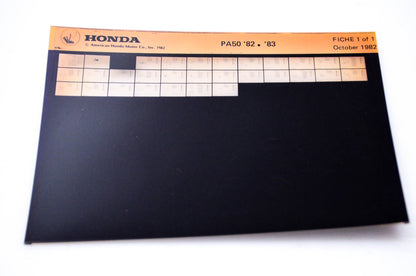 OEM Honda PA50 1982/October '82 - '83 Parts Catalog Microfiche