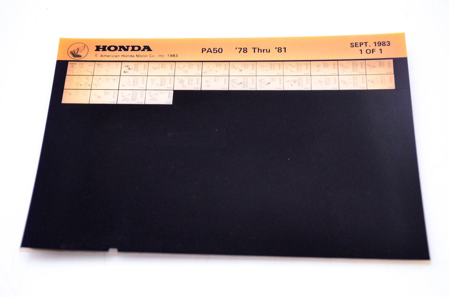 OEM Honda P A50 1983/September '78 - '81 Parts Catalog Microfiche