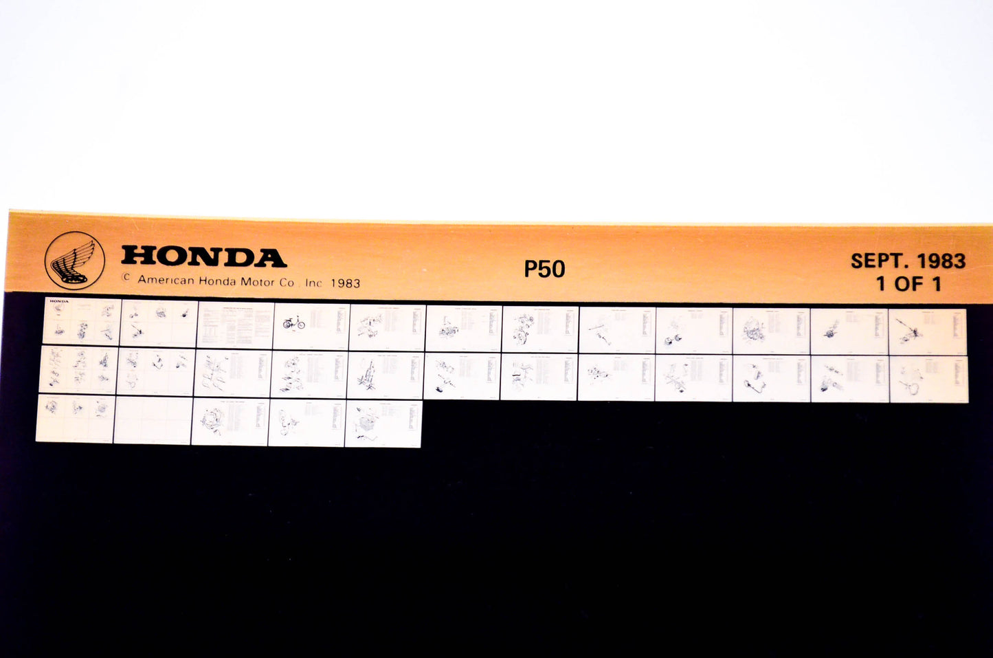 OEM Honda P50 1983/September '83 Parts Catalog Microfiche