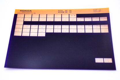 OEM Honda NU50, NU50M 1985/April '82 - '83 Parts Catalog Microfiche