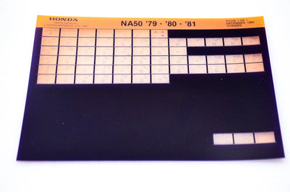 OEM Honda NA50 1985/December '79 - '81 Parts Catalog Microfiche
