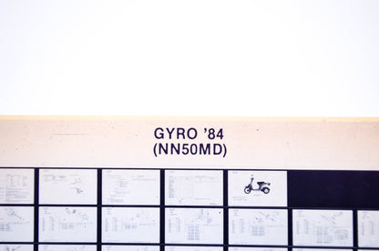 OEM Honda NN50MD 1986/January '84 Gyro Parts Catalog Microfiche