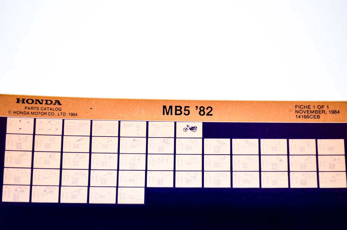OEM Honda MB5 1984/November '82 Parts Catalog Microfiche