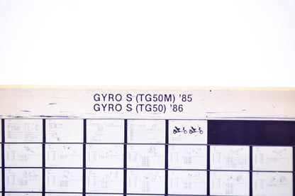 OEM Honda TG50M, TG50 1985/October '85 - '86 Parts Catalog Microfiche